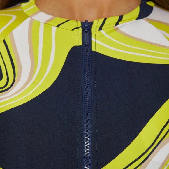 NWT Trina Turk Serena Zip Front Paddle suit One Piece Surfsuit Swimsuit - Picture 4 of 8